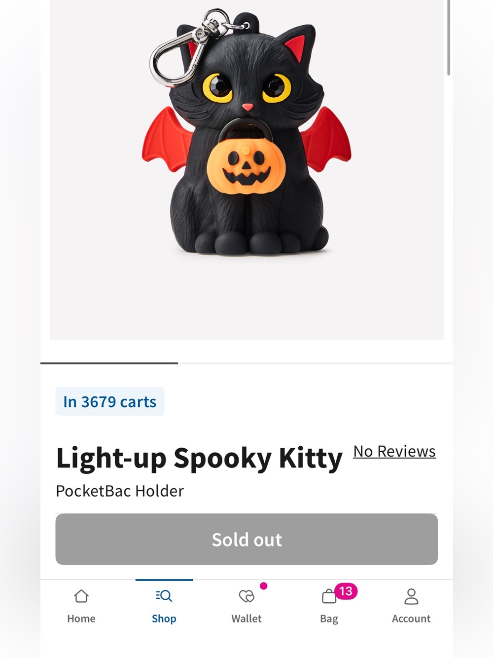 BBW Light-up Spooky Kitty PocketBac Holder Set NEW - Picture 4 of 5